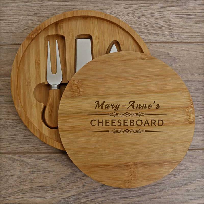 Any Name Engraved Circular Cheeseboard