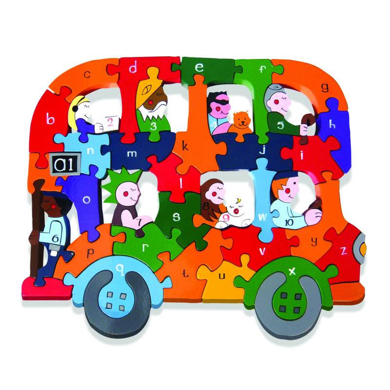 Alphabet Bus Wooden Jigsaw