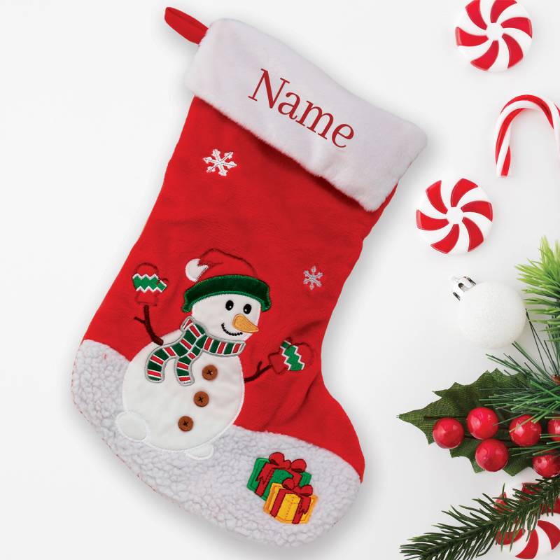 Snowman Personalised Stocking