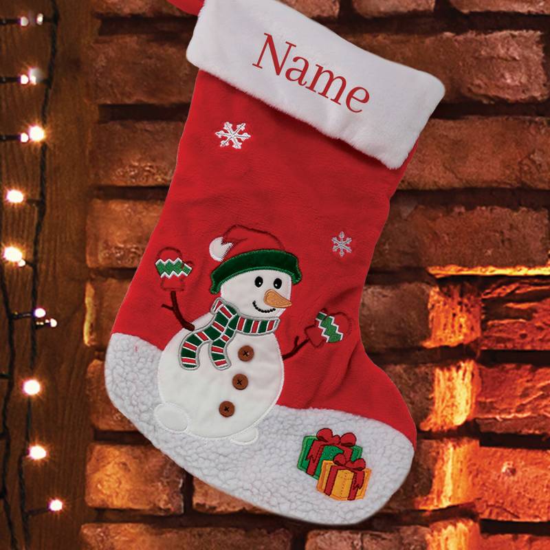 Snowman Personalised Stocking