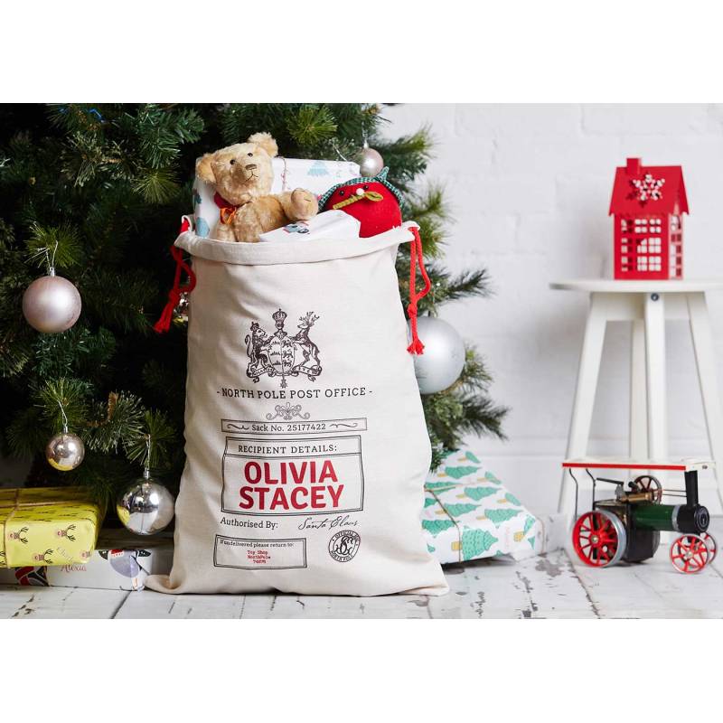 North Pole Post Office Christmas Santa Sack