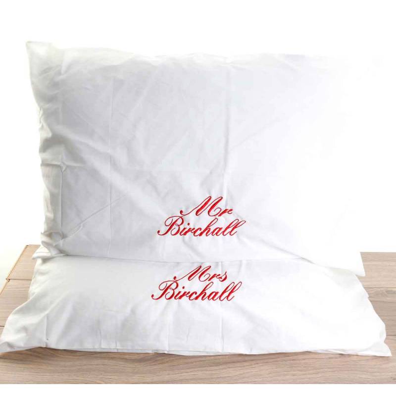 Mr & Mrs Personalised Pillow Case and Pillow