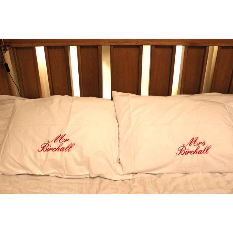 Mr & Mrs Personalised Pillow Case and Pillow