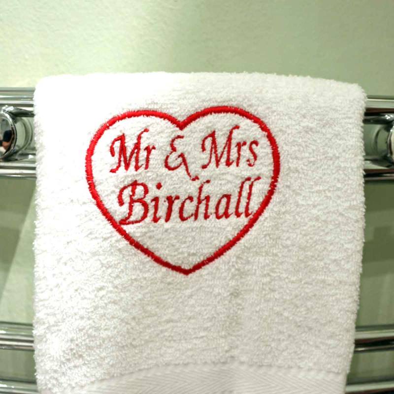 Mr & Mrs Personalised Hand Towel