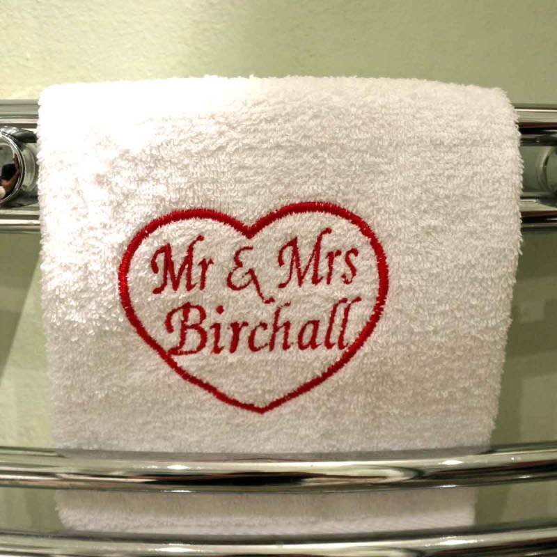 Mr & Mrs Personalised Hand Towel