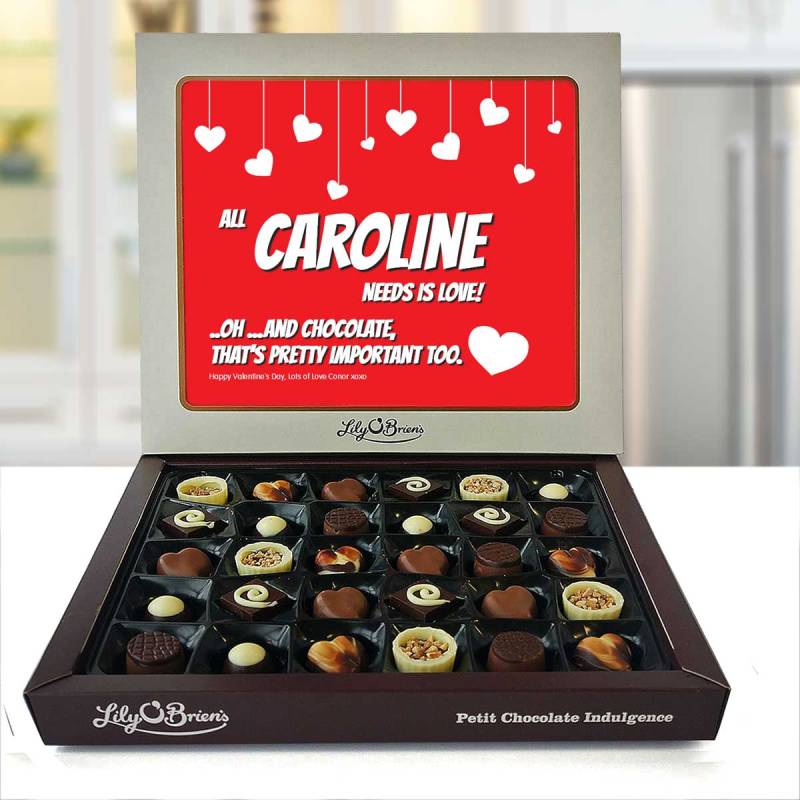 All You Need Is Love And Chocolate Personalised Chocolate Box 290g