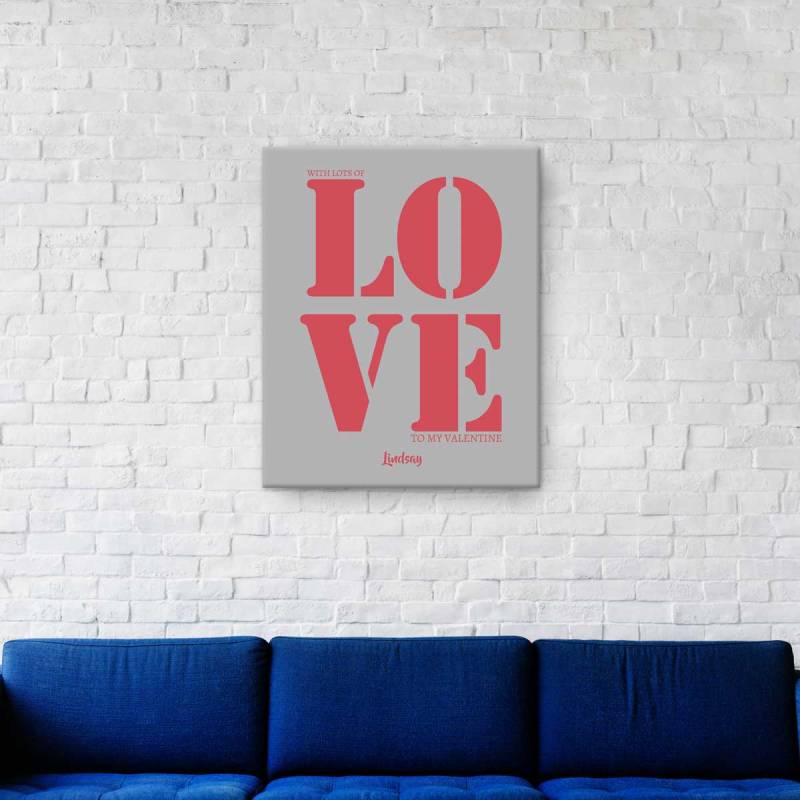 With Lots Of Love Stretched Canvas 12x16 Inch