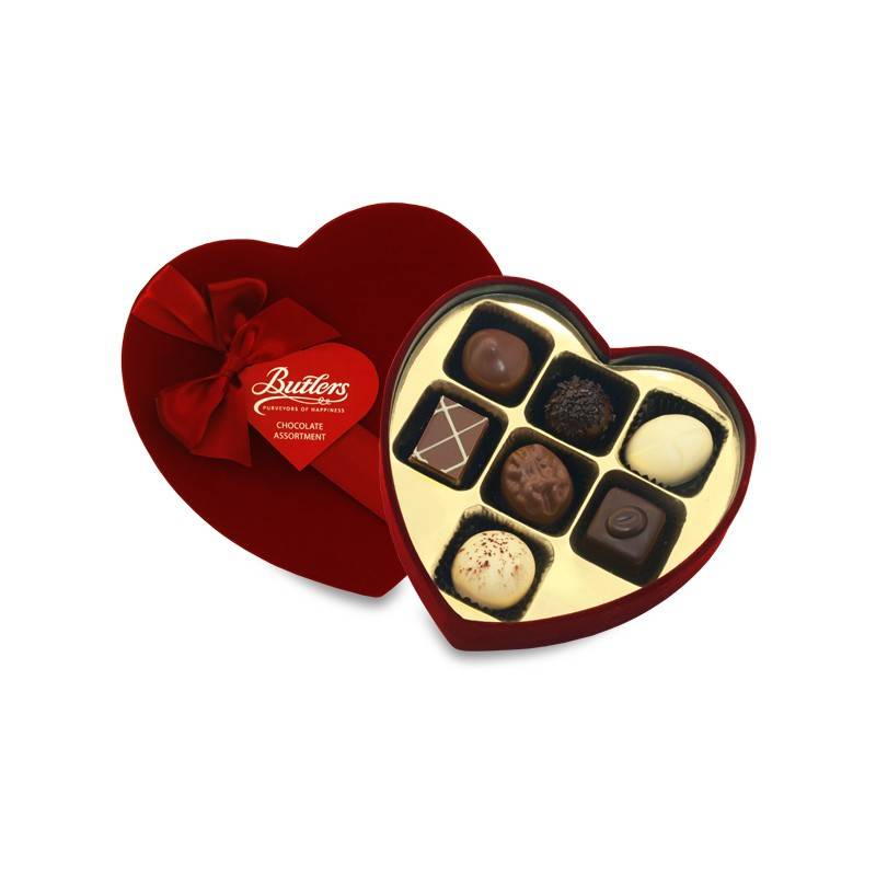 Butlers Medium Velvet Heart Chocolates