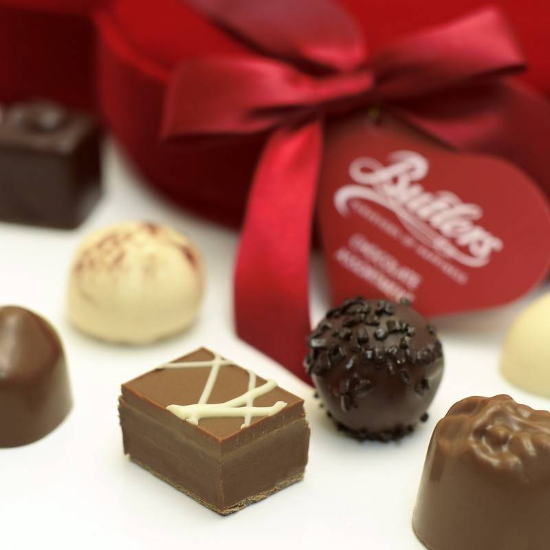 Butlers Medium Velvet Heart Chocolates