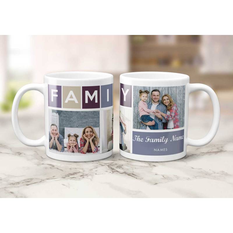 Family Surname Personalised Photo Mug