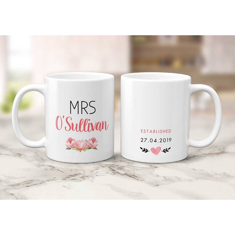 Any Name Any Message Pink Flower Personalised Mug