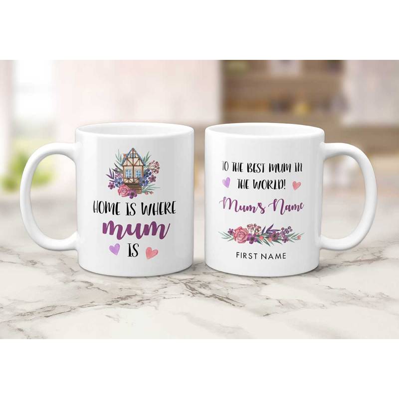 Home Is Where Mum Is Personalised Mug