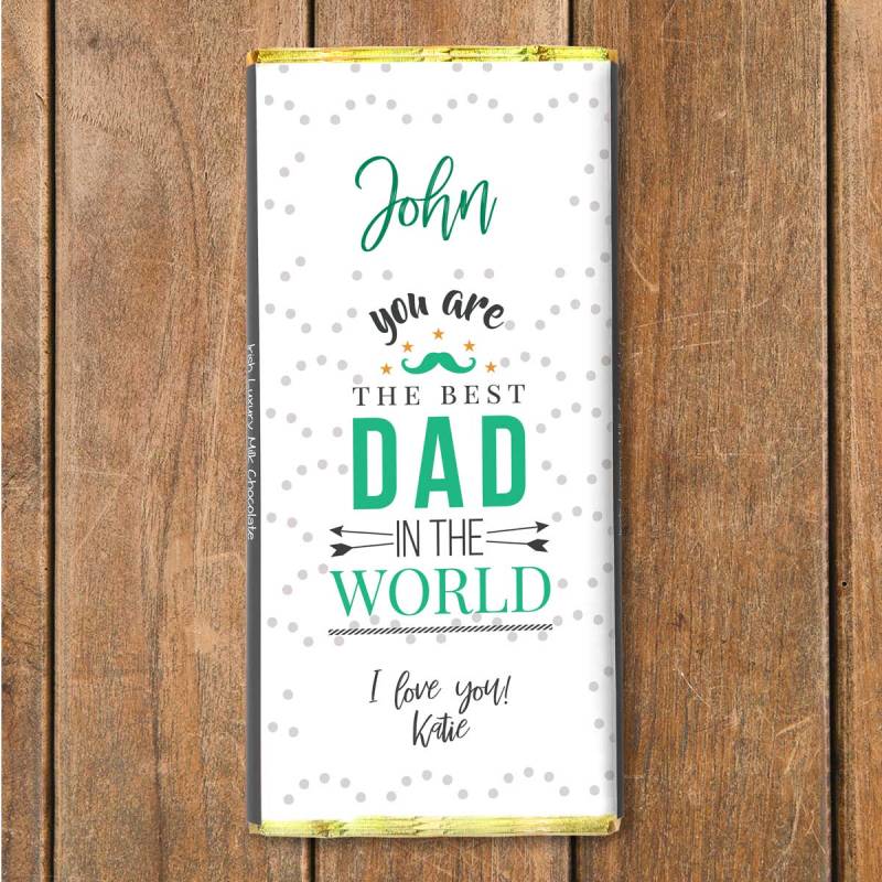 You Are The Best Dad In The World Personalised Chocolate Bar