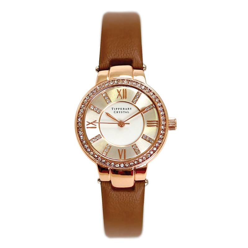 Continuance Rose Gold Ladies Watch With Leather Strap