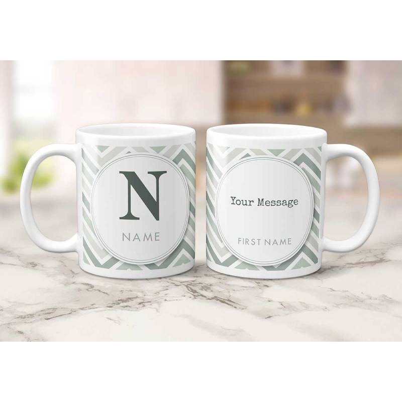 Any Name Any Message Grey Personalised Mug