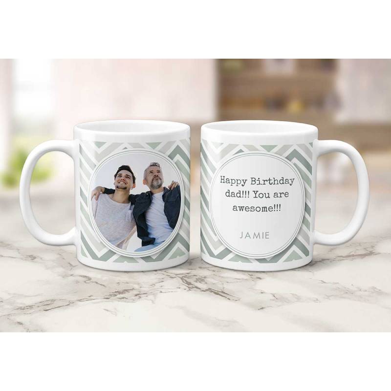 Any Photo Any Message Grey Personalised Mug