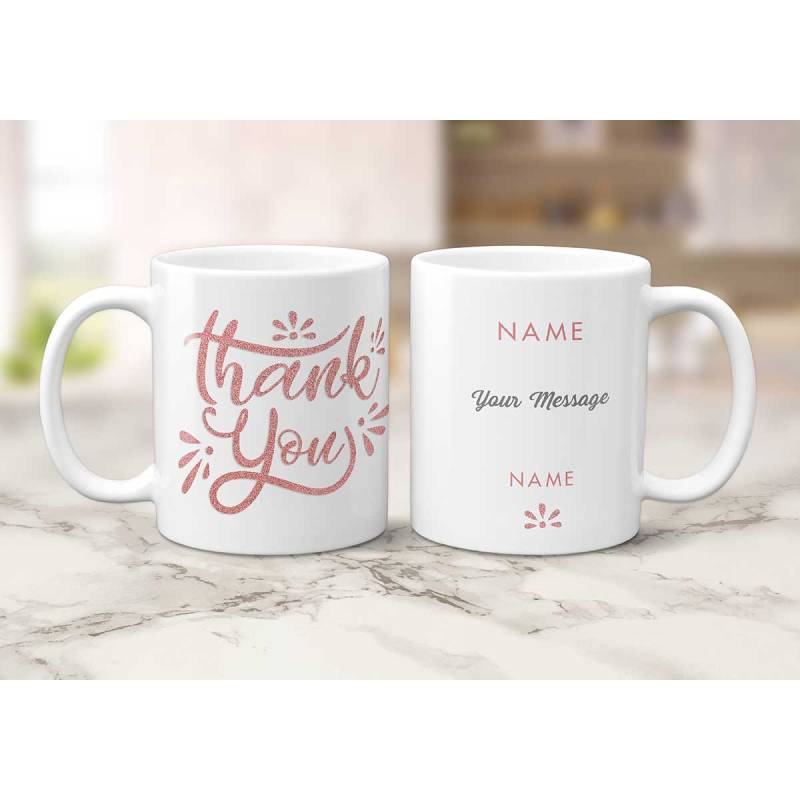 Thank You Any Message Personalised Mug