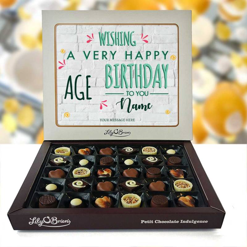 Wishing You A Very Happy Birthday Personalised Chocolate Box 290g