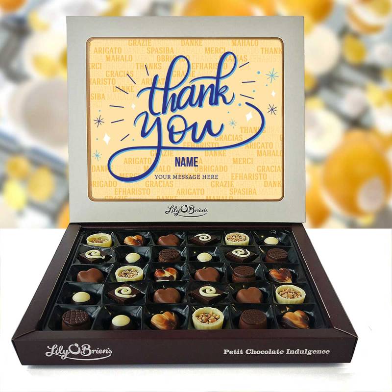 Thank You Languages Personalised Chocolate Box 290g