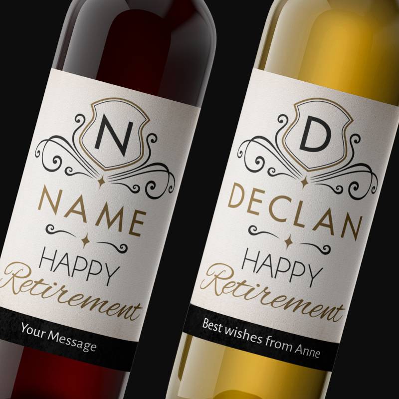 Happy Retirement Any Name Any Message Personalised Wine