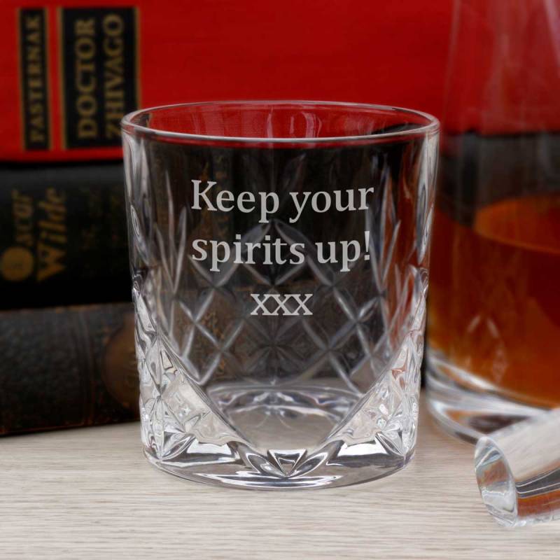 Any Message - Personalised Cut-Glass Whiskey Glass