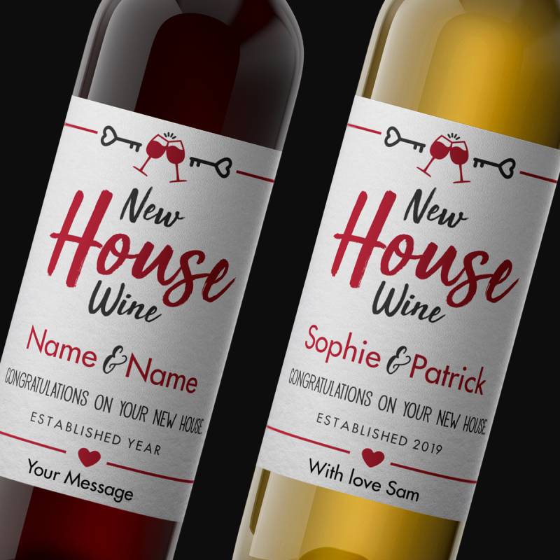 New House Wine Any Name Any Message Personalised Wine