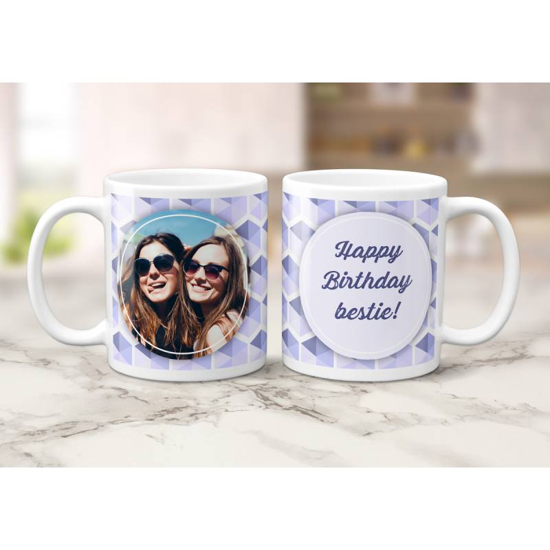 Any Photo Any Message Purple Personalised Mug