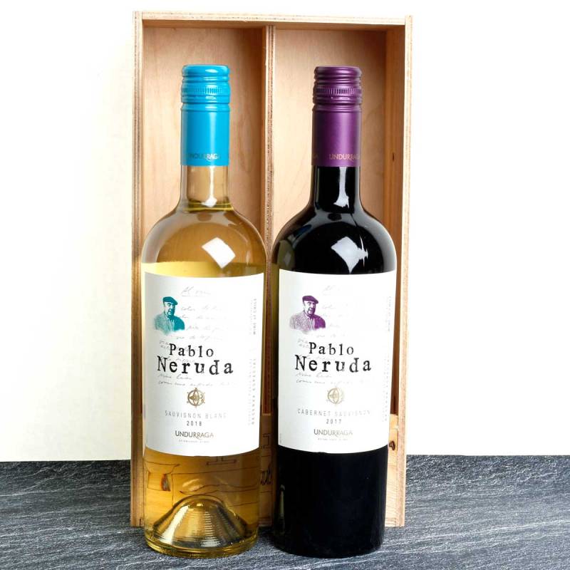 Double Chilean Wine in Wooden Gift Box