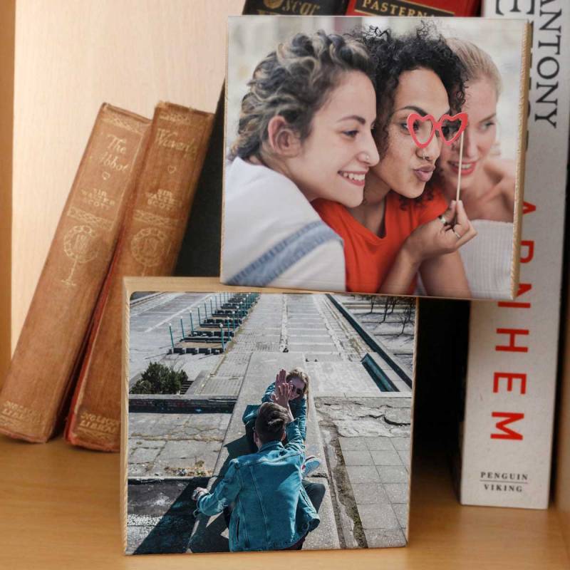 Personalised Photo - Wooden Photo Blocks 4x4 (price per block)