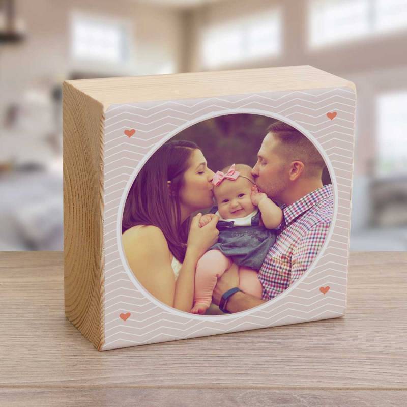 Personalised Wooden Photo Blocks - Mr. and Mrs.