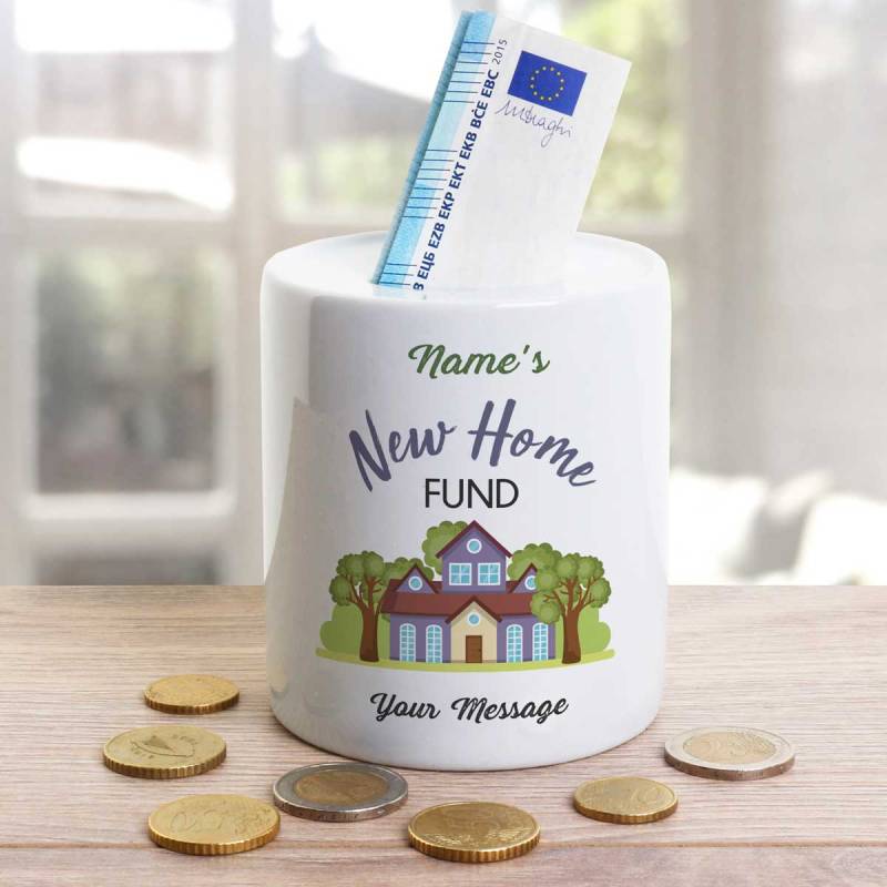 Any Name's New Home Fund Personalised Money Jar