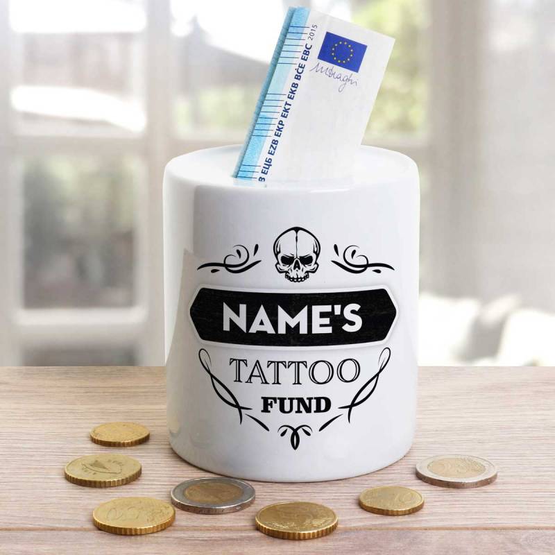 Any Name's Tattoo Fund Fund Personalised Money Jar