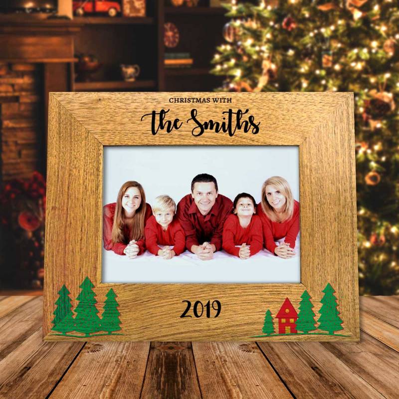 Christmas with the Surnames - Solid Oak Effect Picture Frame