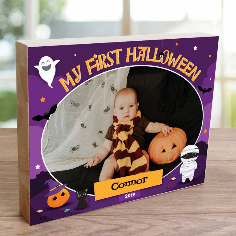 My First Halloween - Wooden Photo Blocks