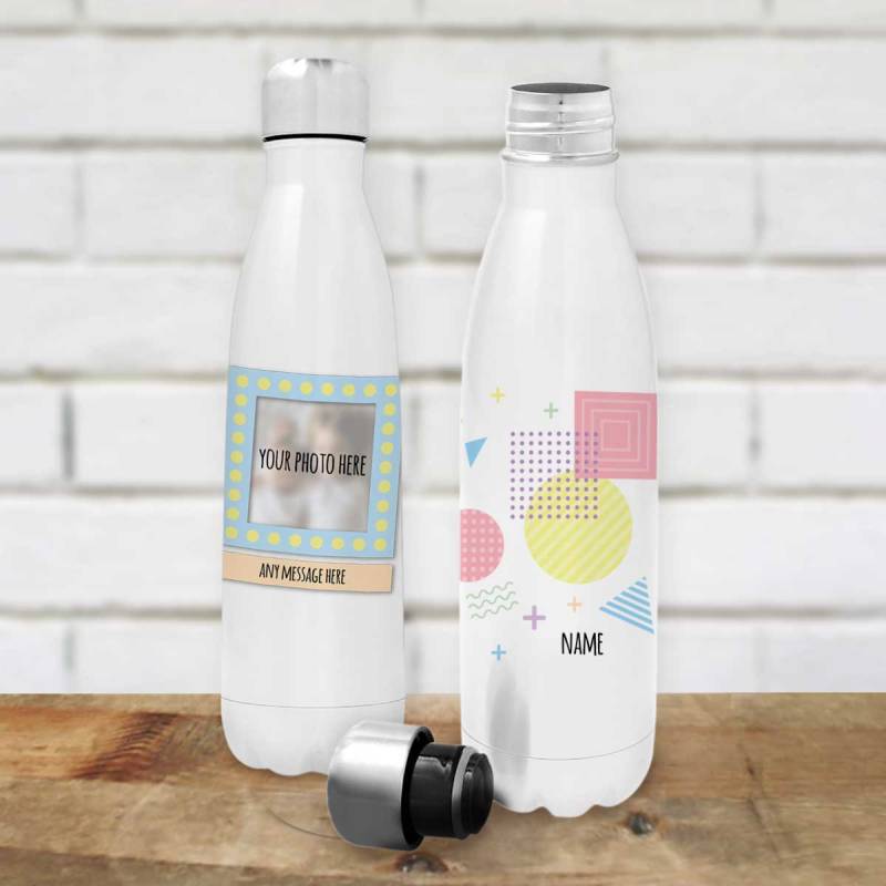 Any Photo Any Message Shapes - Personalised Stainless Steel Bottle