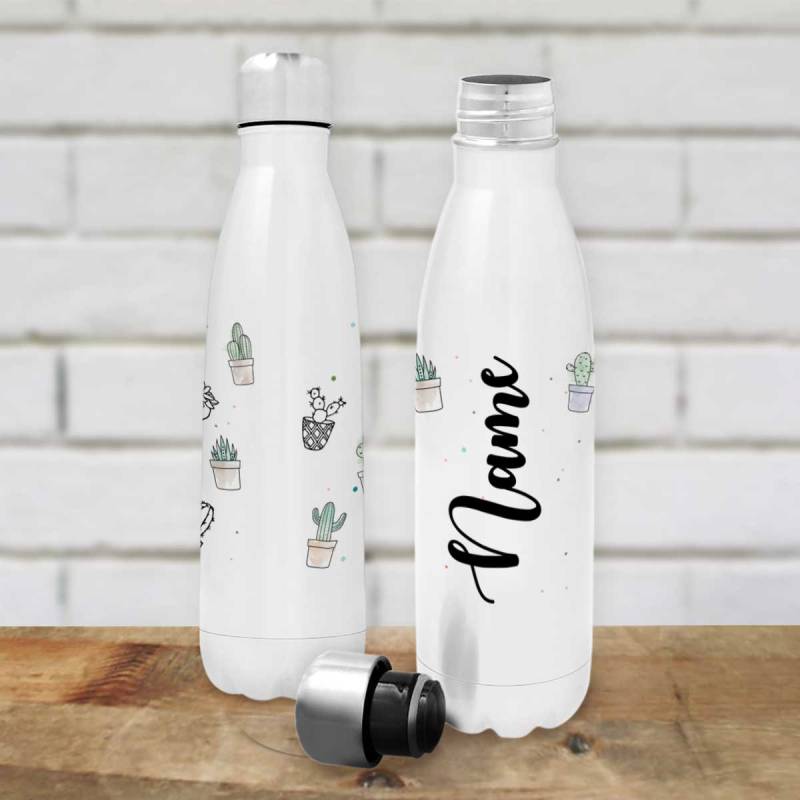 Any Name Cactus - Personalised Stainless Steel Bottle