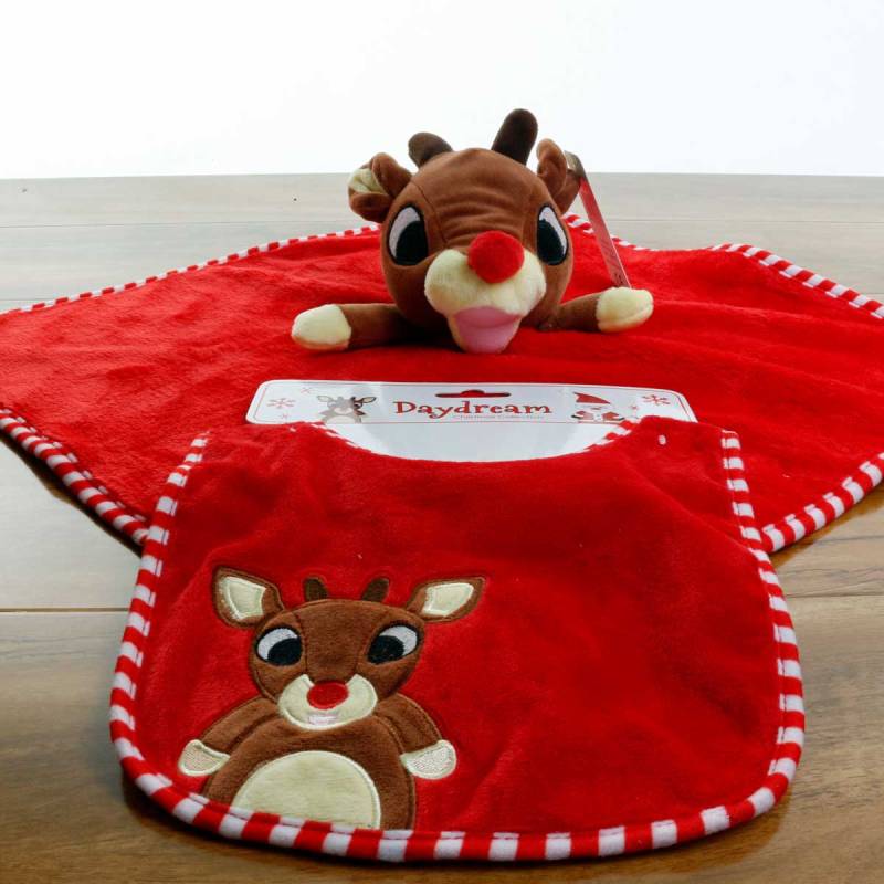 Personalised Baby Christmas Bib & Comforter