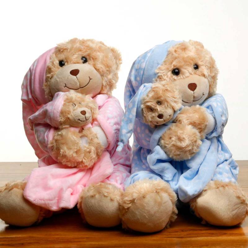 Personalised Bedtime Bear with Comforter