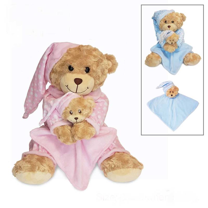 Personalised Bedtime Bear with Comforter