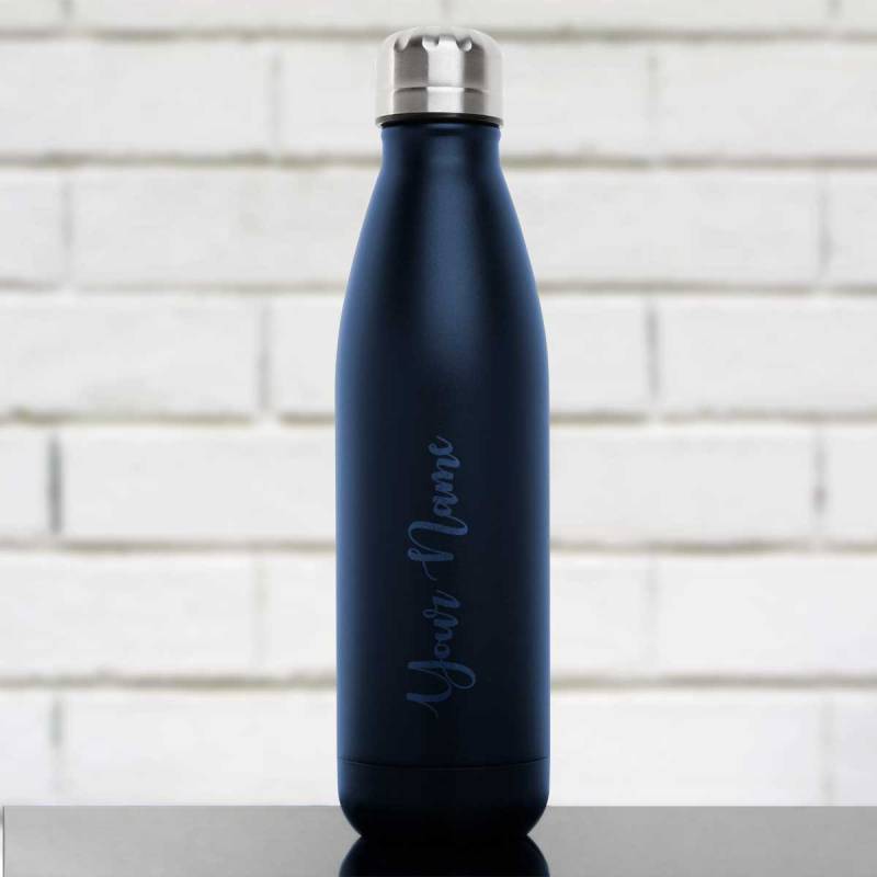 Any Name - Engraved Bottle / Flask (pink or Black)