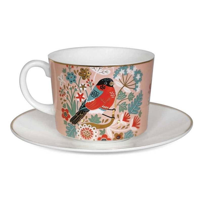 Birdy Set of 2 Bullfinch & Goldfinch Cappuccino Cups