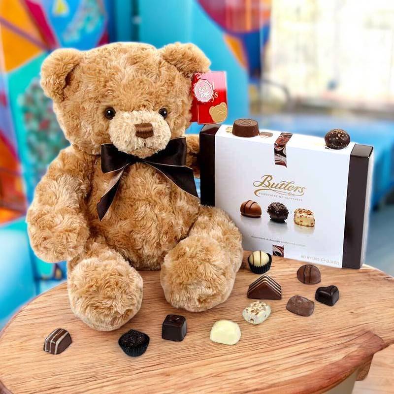 Classic Teddy Bear and Butlers Chocolates