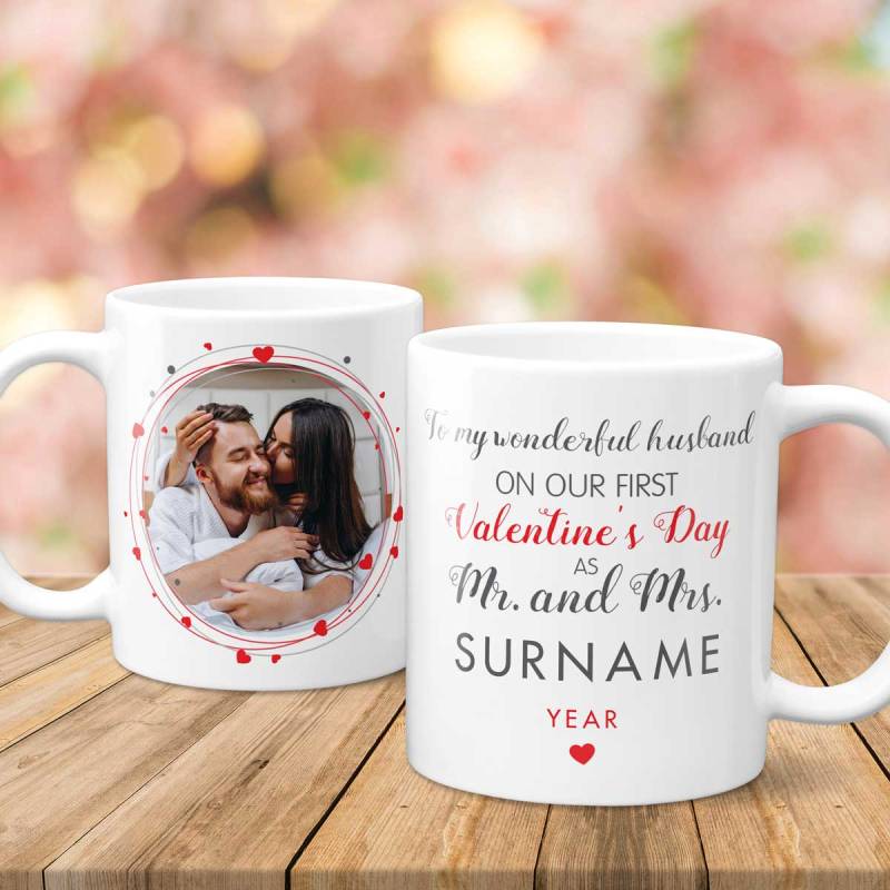 Our First Valentine's Day - Husband - Personalised Mug