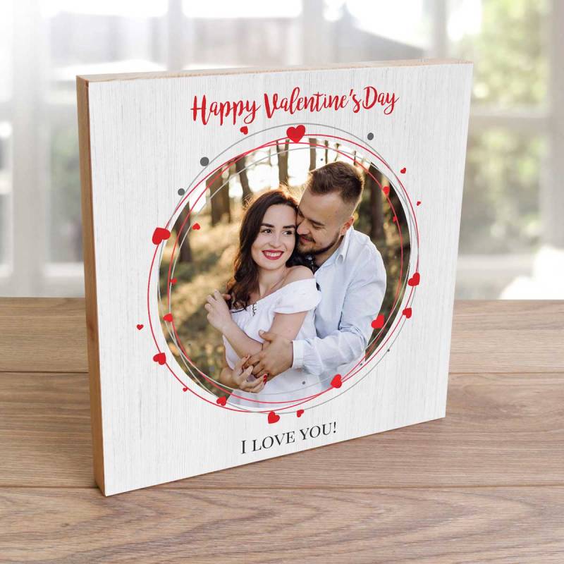 Happy Valentine's Day - Wooden Photo Blocks