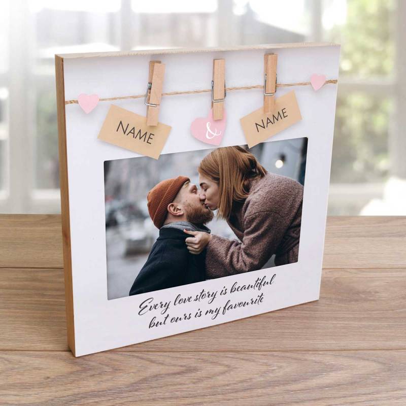 Love Story - Wooden Photo Blocks