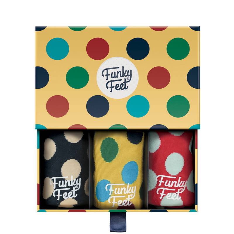 Funky Feet Men's Box Set - Large Polka Dot 3 Pack