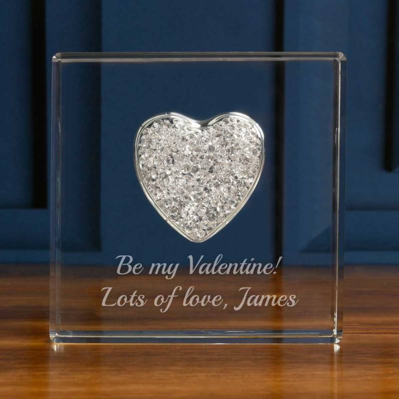 Any Text - Personalised Heart Glass