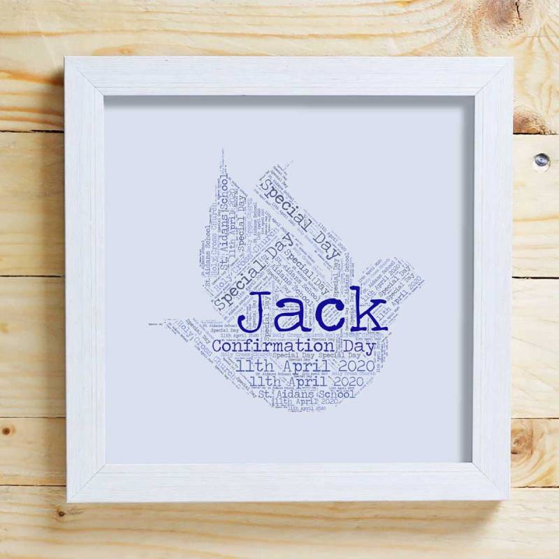 Dove Word Cloud Box Frame