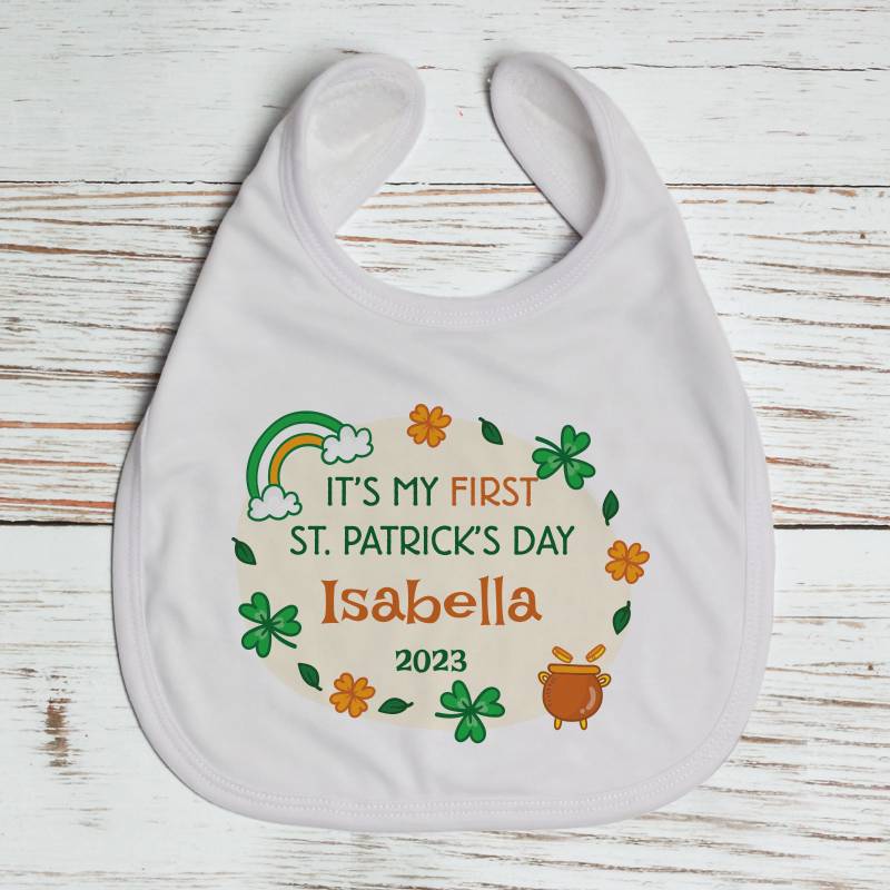 My First St. Patrick's Day Personalised Baby Bib