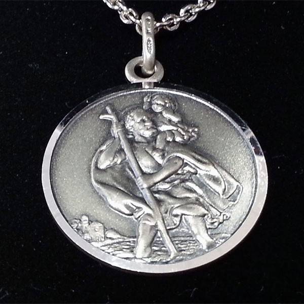 Personalised Sterling Silver Saint Christopher